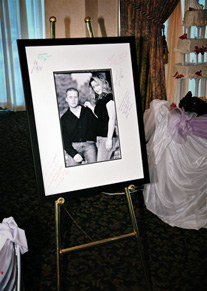 Sample Signature Board and Engagement Portrait